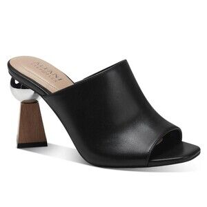 Alfani Womens 8 M Black Smooth Magnolia Geometric Block Heels NIB JL5